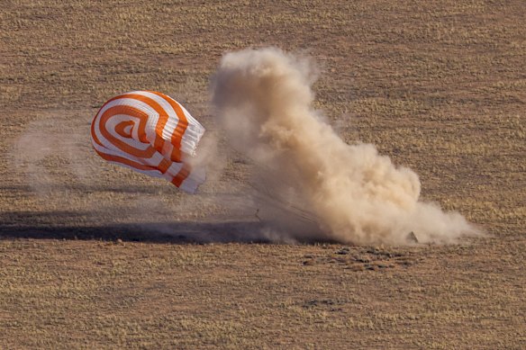 The Soyuz capsule will land in Kazakhstan in 2023.