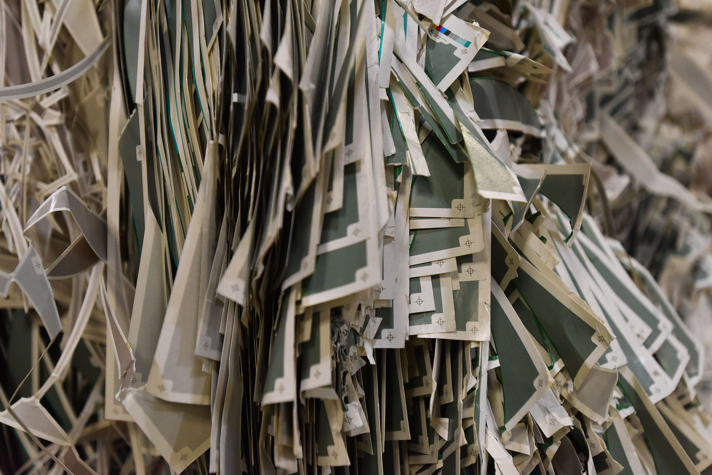 Recycled paper is sold in bulk at Diamond K.