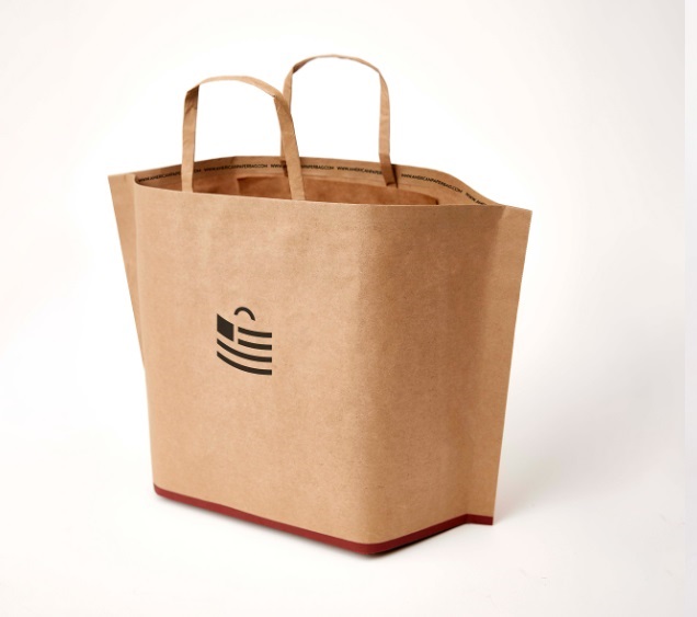 An example of a shopping bag made by American Paper.
