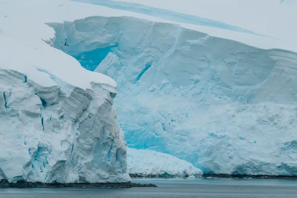 beautiful, sculpture, ice, shelf, wall, Antarctica, view, from the ship