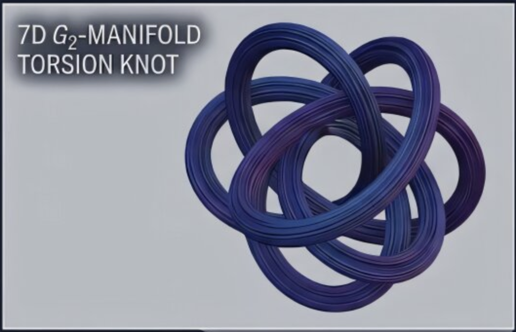 Diagram of a 7-dimensional twisted knot. It is theorized that it exerts a repulsive force that prevents black holes from evaporating.
